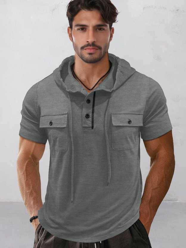 Athleisure Cargo Hooded Shirt