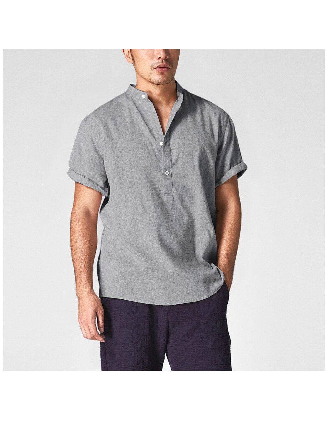 Brandon Slub Cotton And Linen Short-sleeved Shirt