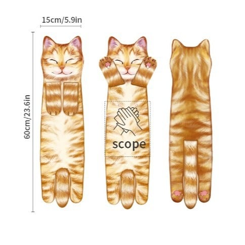 🎁😺Funny Cat Hand Towels for Cat Lovers