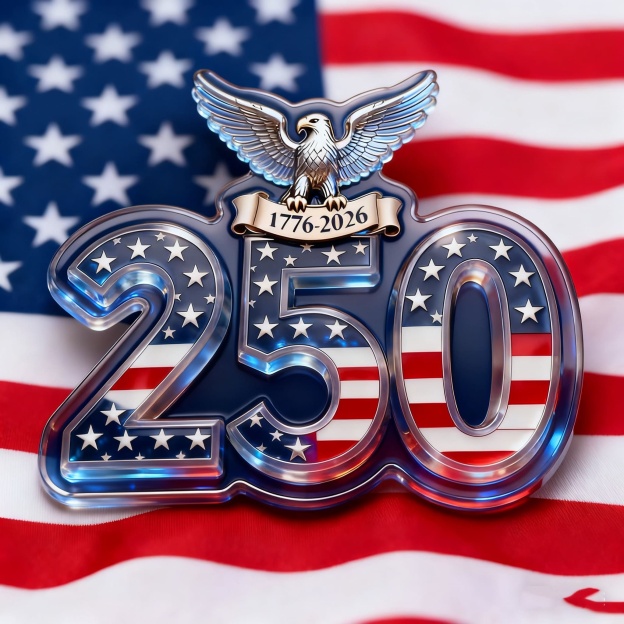 us 250th Anniversary Commemorative Brooch
