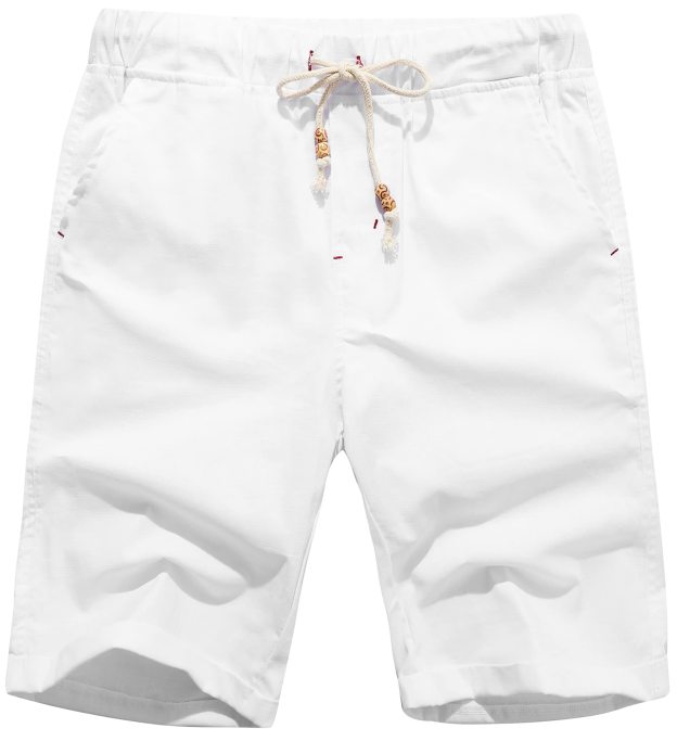 Men's Drawstring Linen Beach Shorts