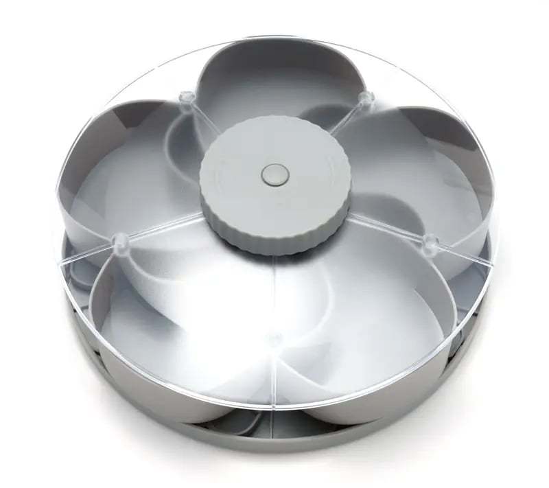 Divided Serving Tray That Spins – Perfect for Snacks, Dips & Party Appetizers