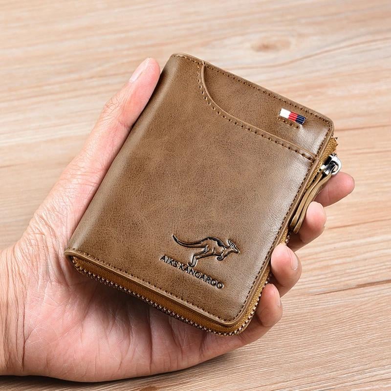 🏆🎁Men Wallet Zipper  Purse ( RFID PROTECTED )