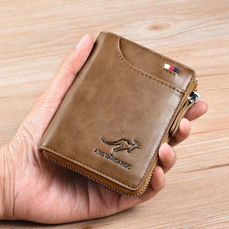 🏆🎁Men Wallet Zipper  Purse ( RFID PROTECTED )