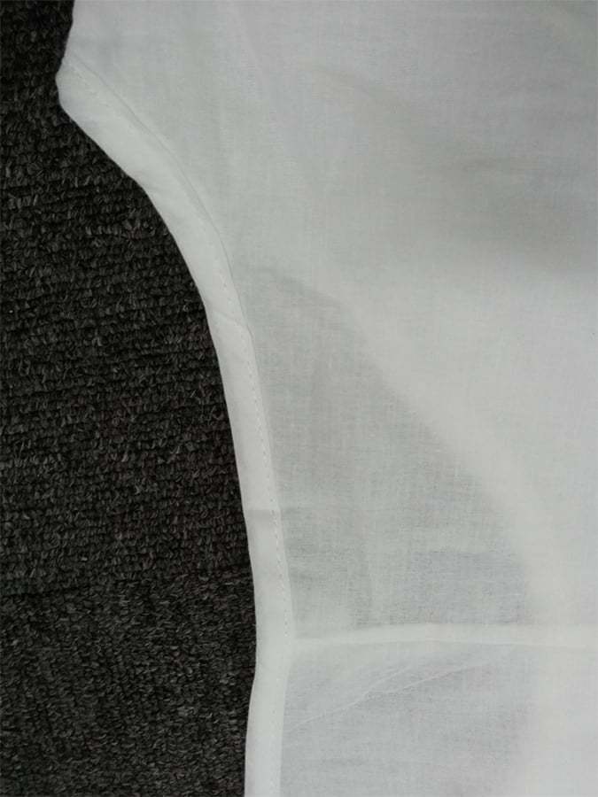 Polyester Cotton Double-Layer Color-Block Slit Short-Sleeved Round Neck Dress