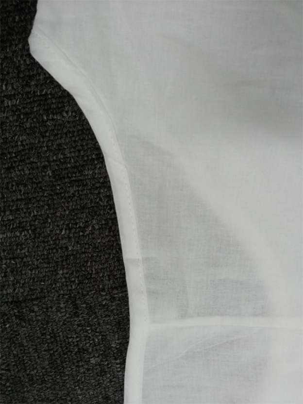 Polyester Cotton Double-Layer Color-Block Slit Short-Sleeved Round Neck Dress