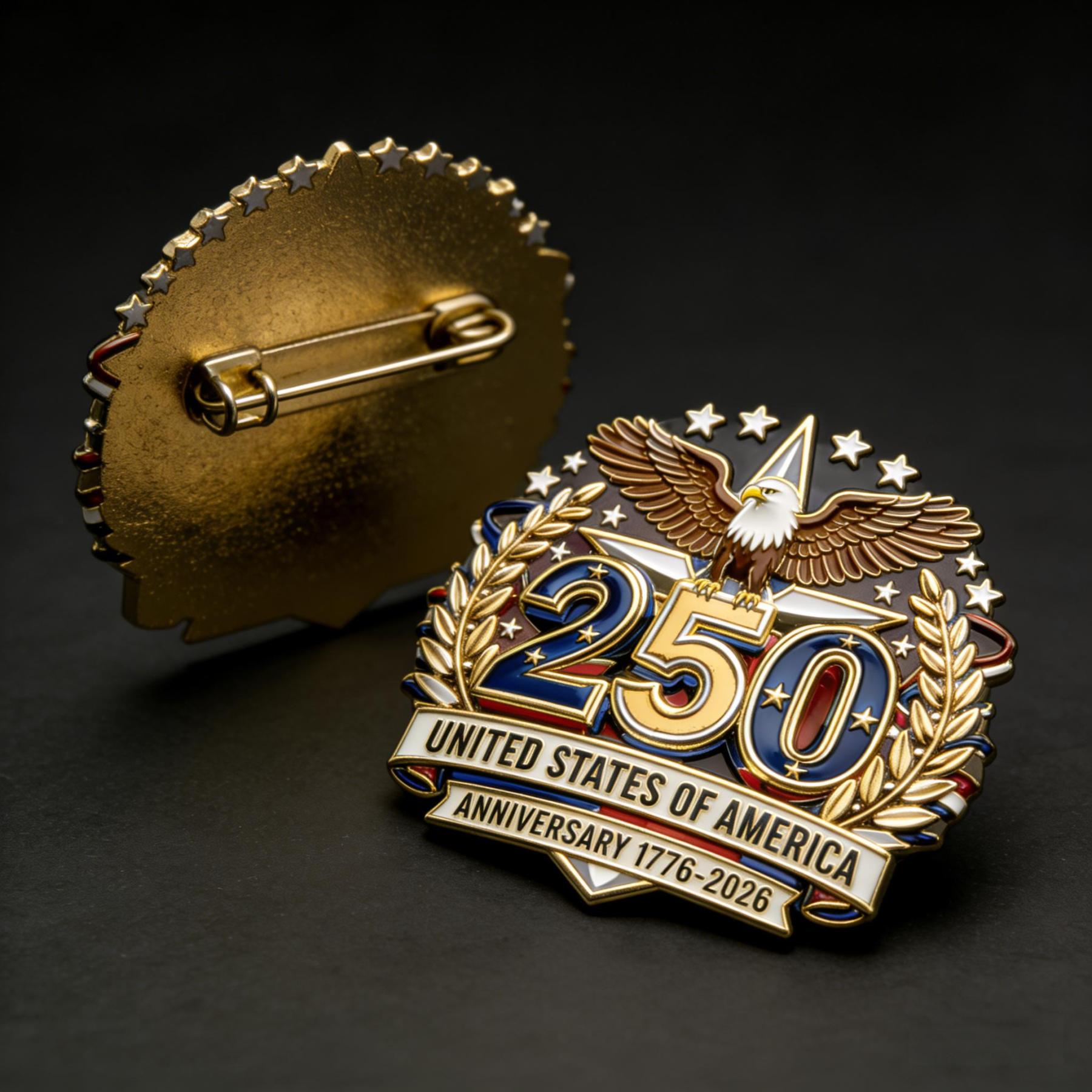Commemorative 250th Anniversary Eagle Lapel Pin