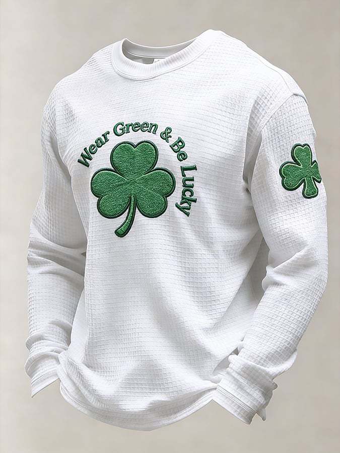 Men's St. Patrick's Day Wear Green & Be Lucky Printed Casual Top