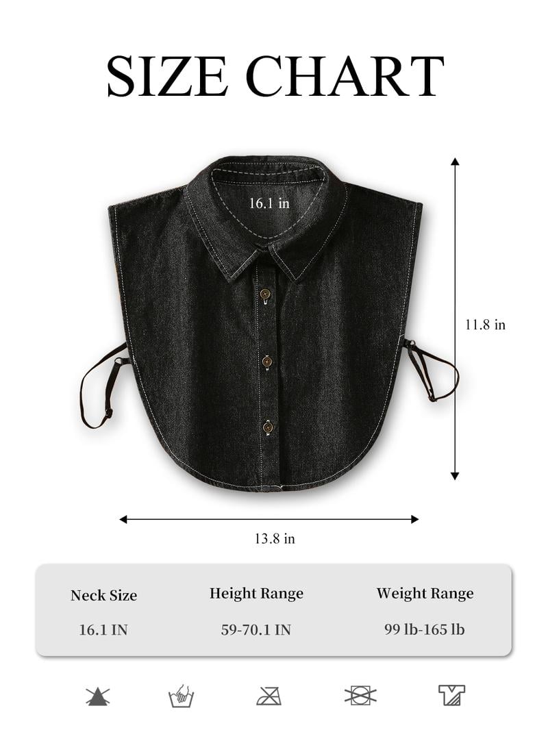 Denim False Collar – The Ultimate Layering Essential for Women 👕✨