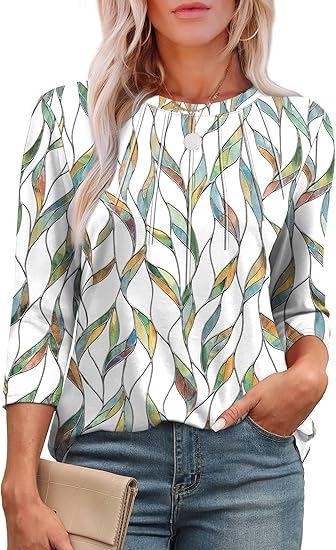 2025 round neck pleated shirt