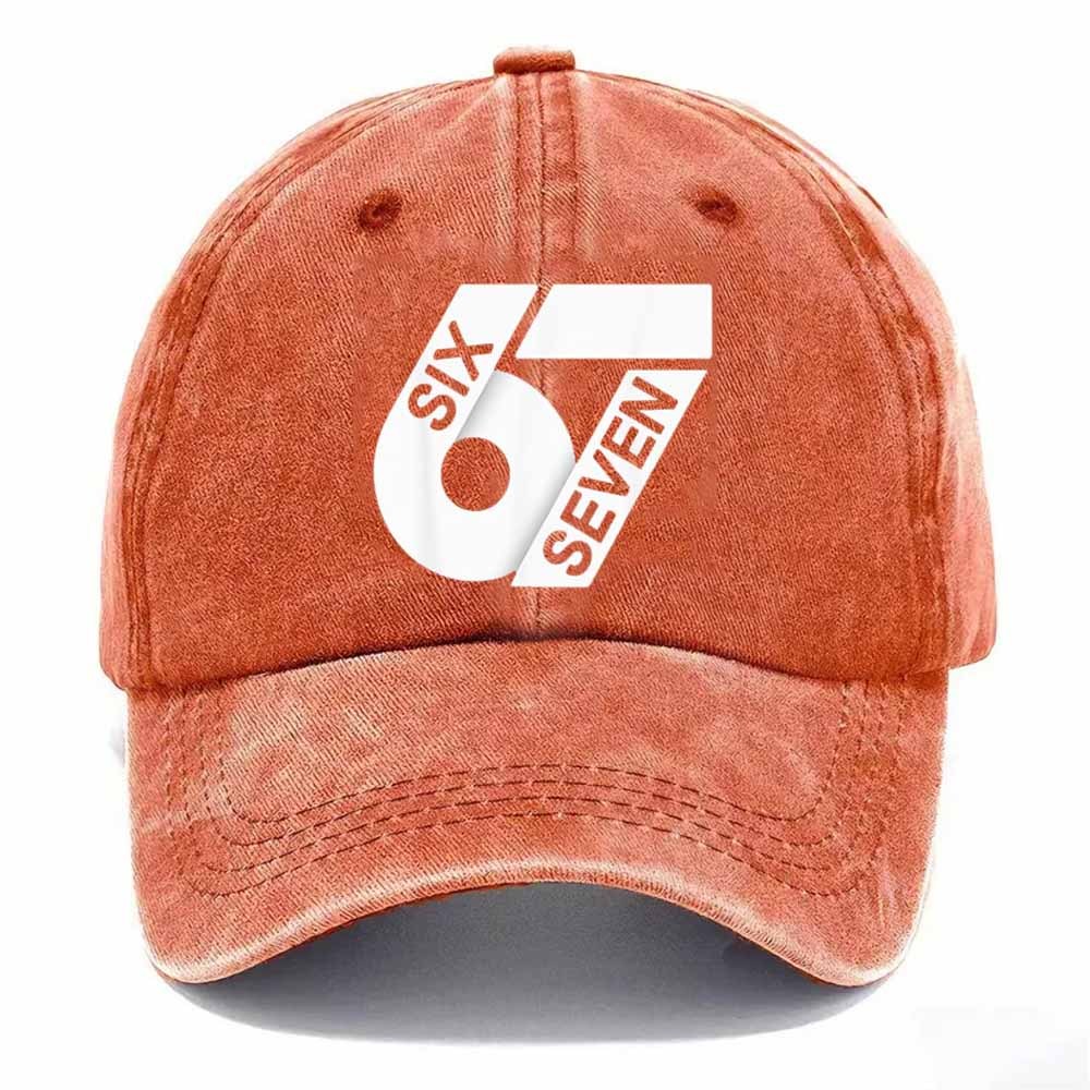 🔥🔥“6–7 Hands Up” Meme Dad Hat – Vintage Washed Trendy Baseball Cap