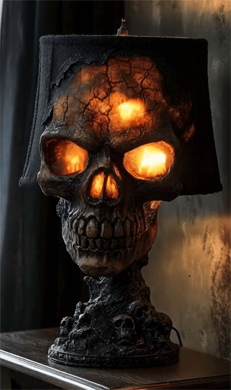 ☠️Lava Stone Skull Lamp