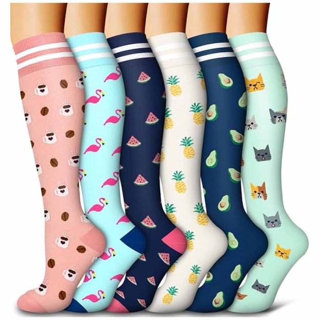 Vinous Compression Elastic Zipper Stockings