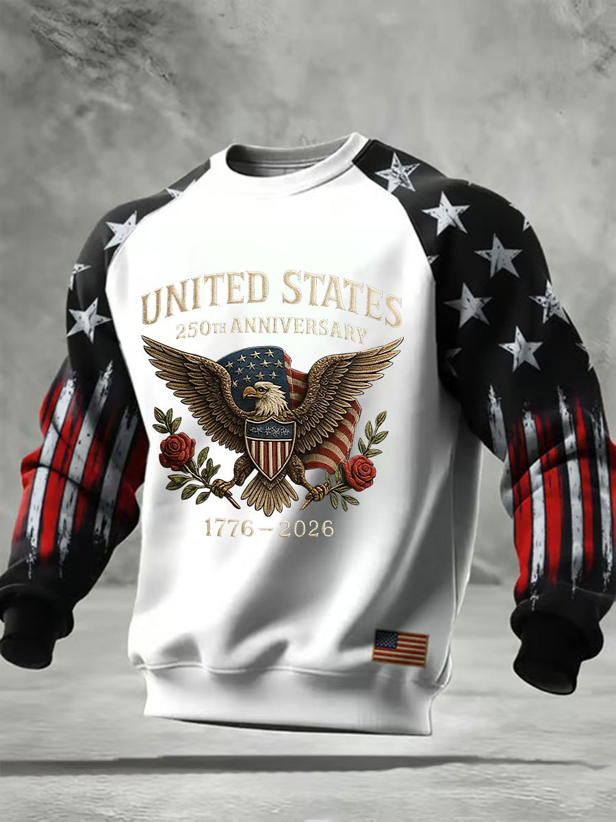 Men's America 250 Printed Casual Sweatshirt