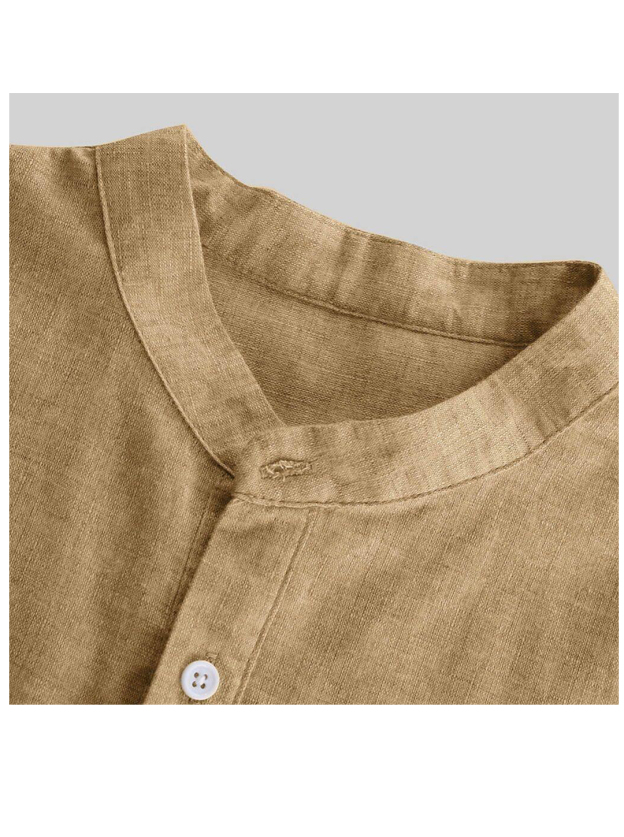 Brandon Slub Cotton And Linen Short-sleeved Shirt