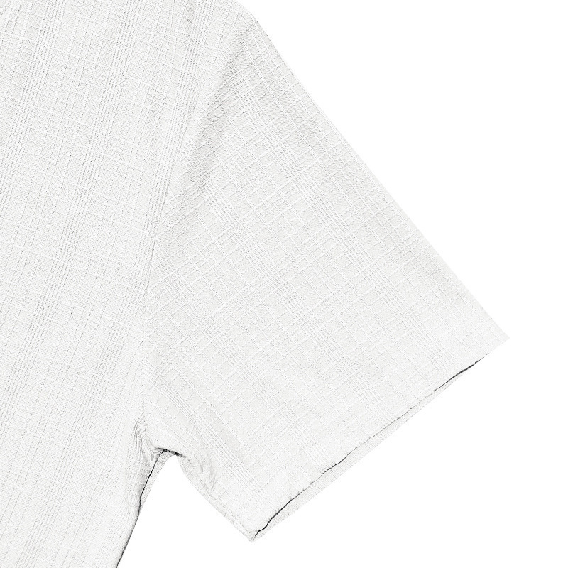 Linen-look Slubbed Loose-fit Breathable Sports Casual V-neck Short-sleeved Top