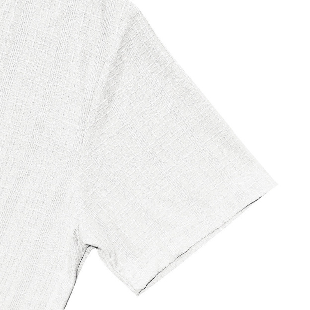 Linen-look Slubbed Loose-fit Breathable Sports Casual V-neck Short-sleeved Top