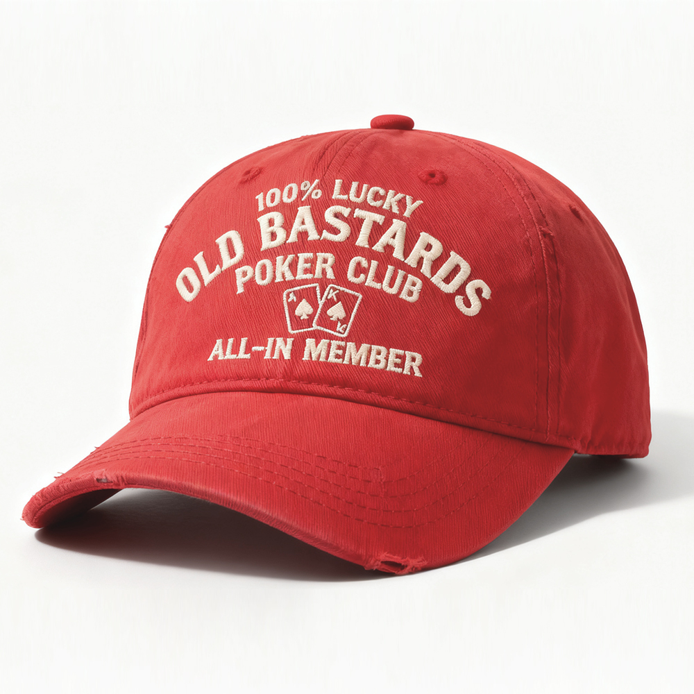 The “Old Bastards Poker Club” Official Cap — Made for players who dare to go ALL-IN.