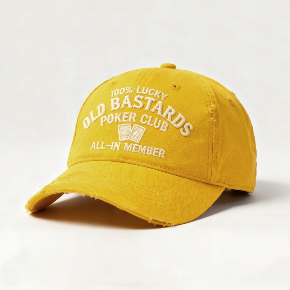 The “Old Bastards Poker Club” Official Cap — Made for players who dare to go ALL-IN.
