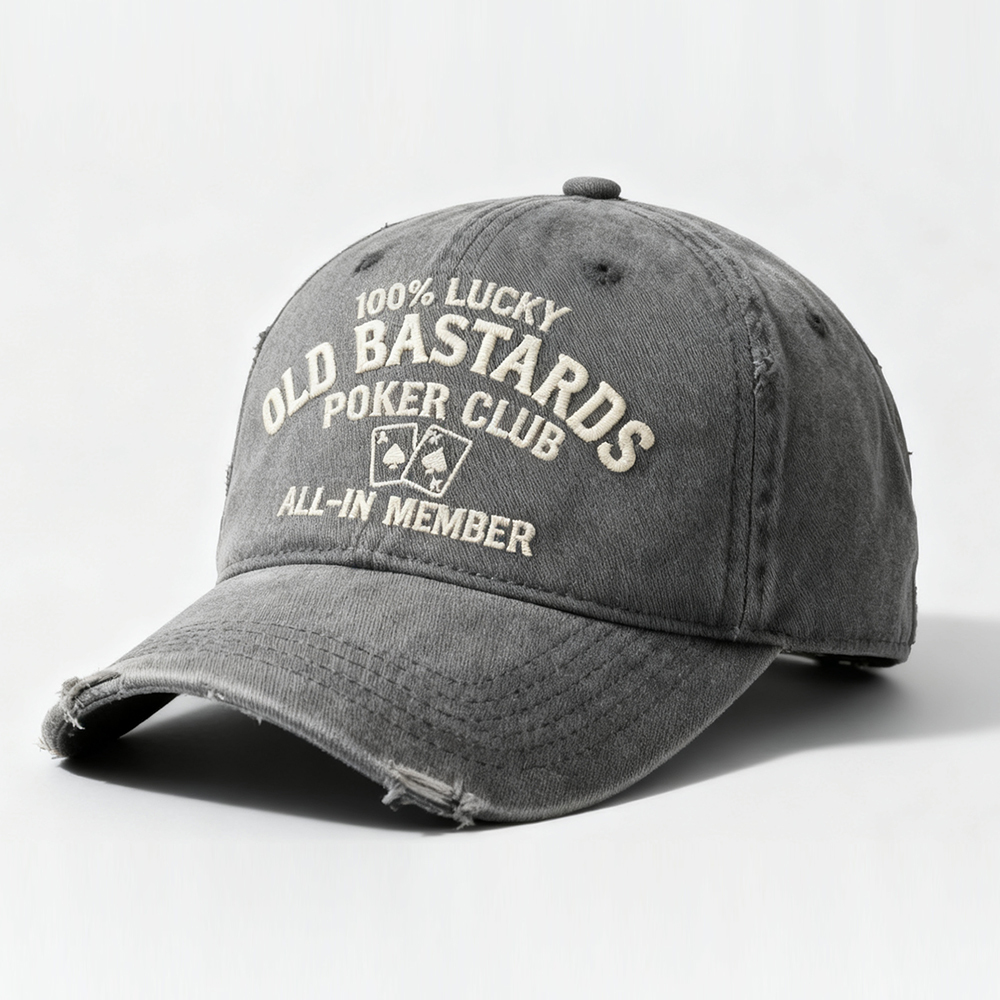 The “Old Bastards Poker Club” Official Cap — Made for players who dare to go ALL-IN.