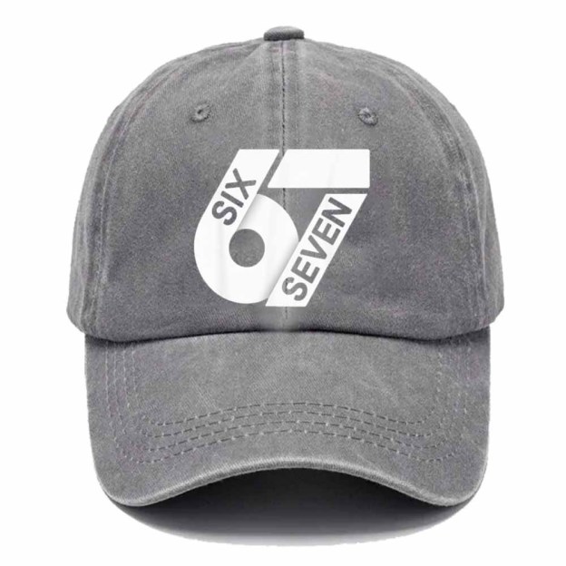 🔥🔥“6–7 Hands Up” Meme Dad Hat – Vintage Washed Trendy Baseball Cap