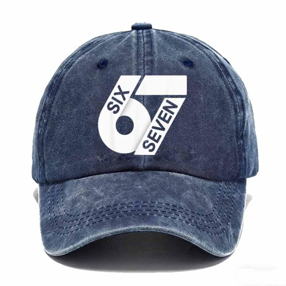 🔥🔥“6–7 Hands Up” Meme Dad Hat – Vintage Washed Trendy Baseball Cap