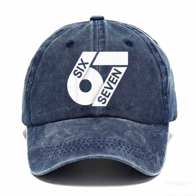 🔥🔥“6–7 Hands Up” Meme Dad Hat – Vintage Washed Trendy Baseball Cap