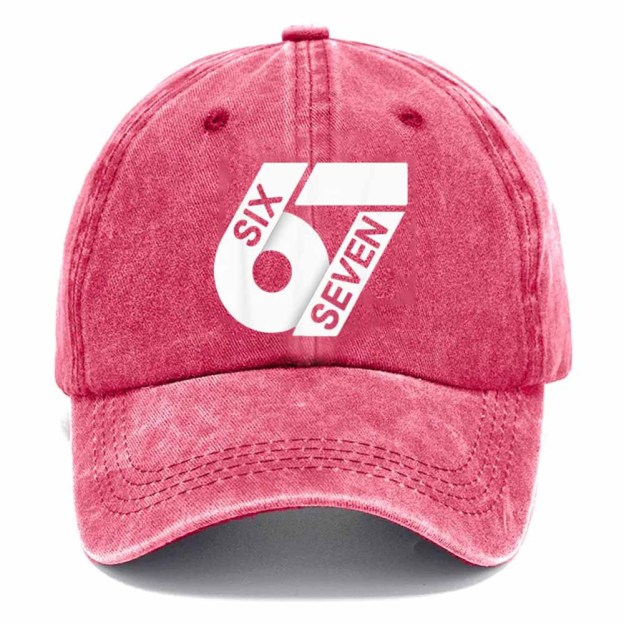 🔥🔥“6–7 Hands Up” Meme Dad Hat – Vintage Washed Trendy Baseball Cap