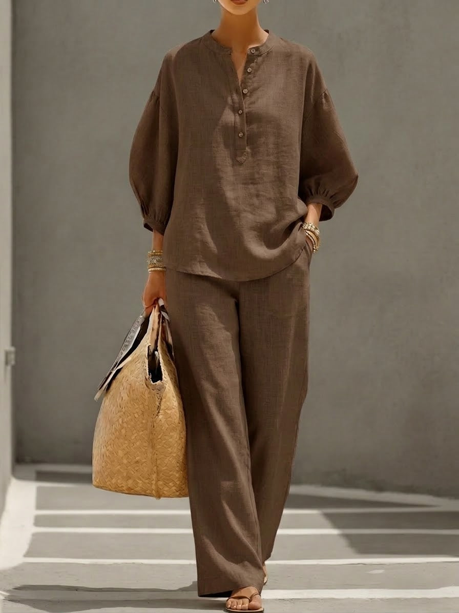 New Arrivals🔥Women's Casual Linen And Cotton Two-piece Set