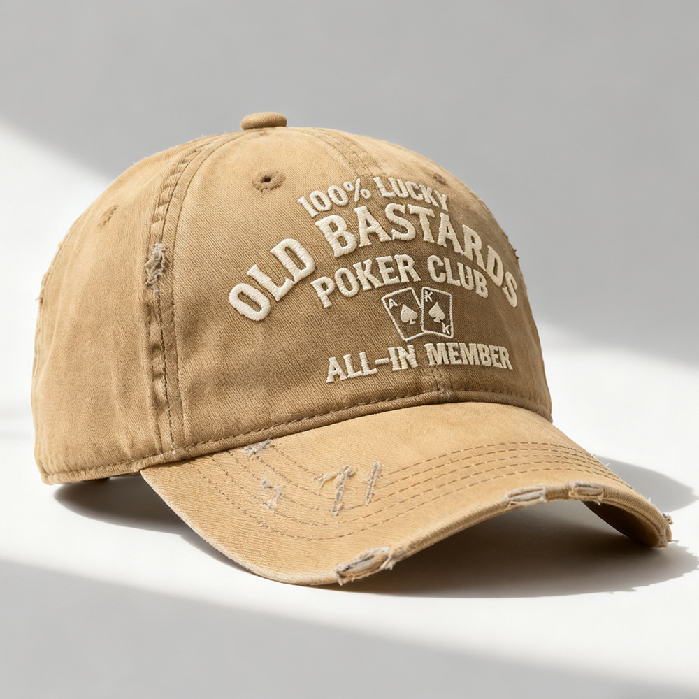 The “Old Bastards Poker Club” Official Cap — Made for players who dare to go ALL-IN.