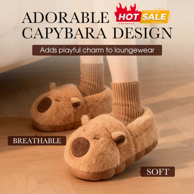 ❄️Winter Hot Sale 50% OFF🤎Warm Indoor Non-Slip Capybara Slippers