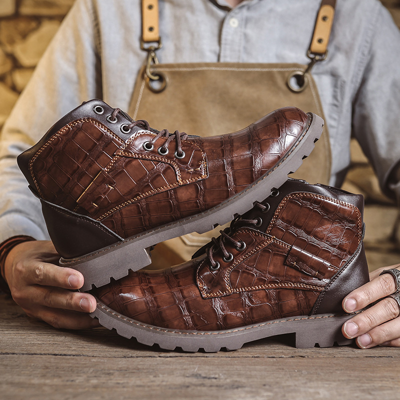 Men's spring/Fall side zip vintage casual Doc Martens