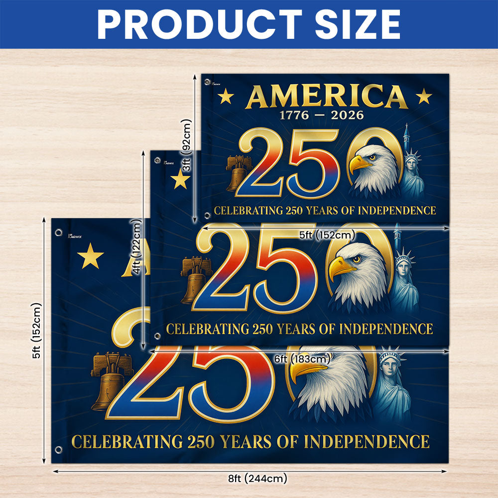 Flagwix American Flag - America 250th Anniversary Grommet Flag for Patriotic Decor