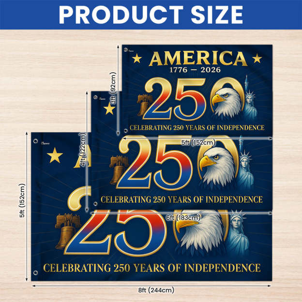 Flagwix American Flag - America 250th Anniversary Grommet Flag for Patriotic Decor
