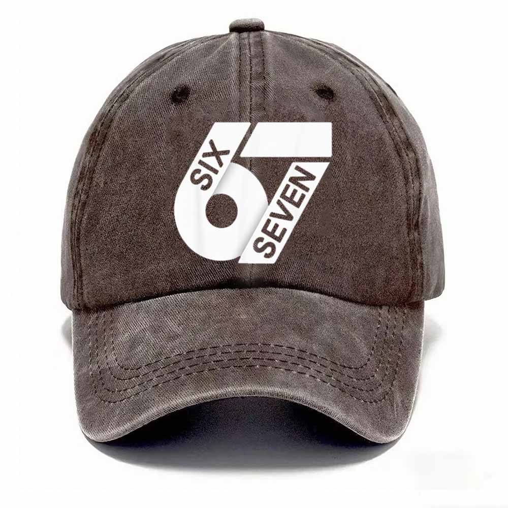 🔥🔥“6–7 Hands Up” Meme Dad Hat – Vintage Washed Trendy Baseball Cap