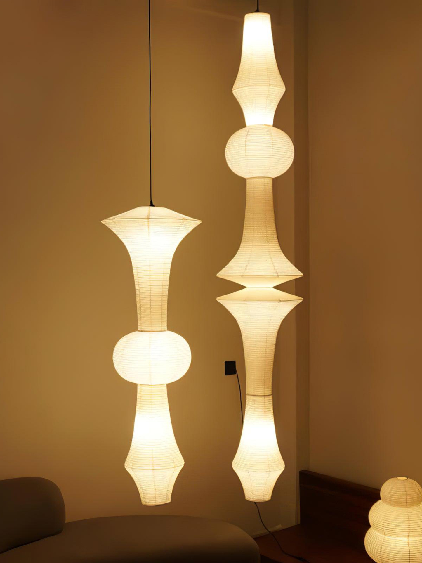 Rice Paper E Pendant Light-elegalight
