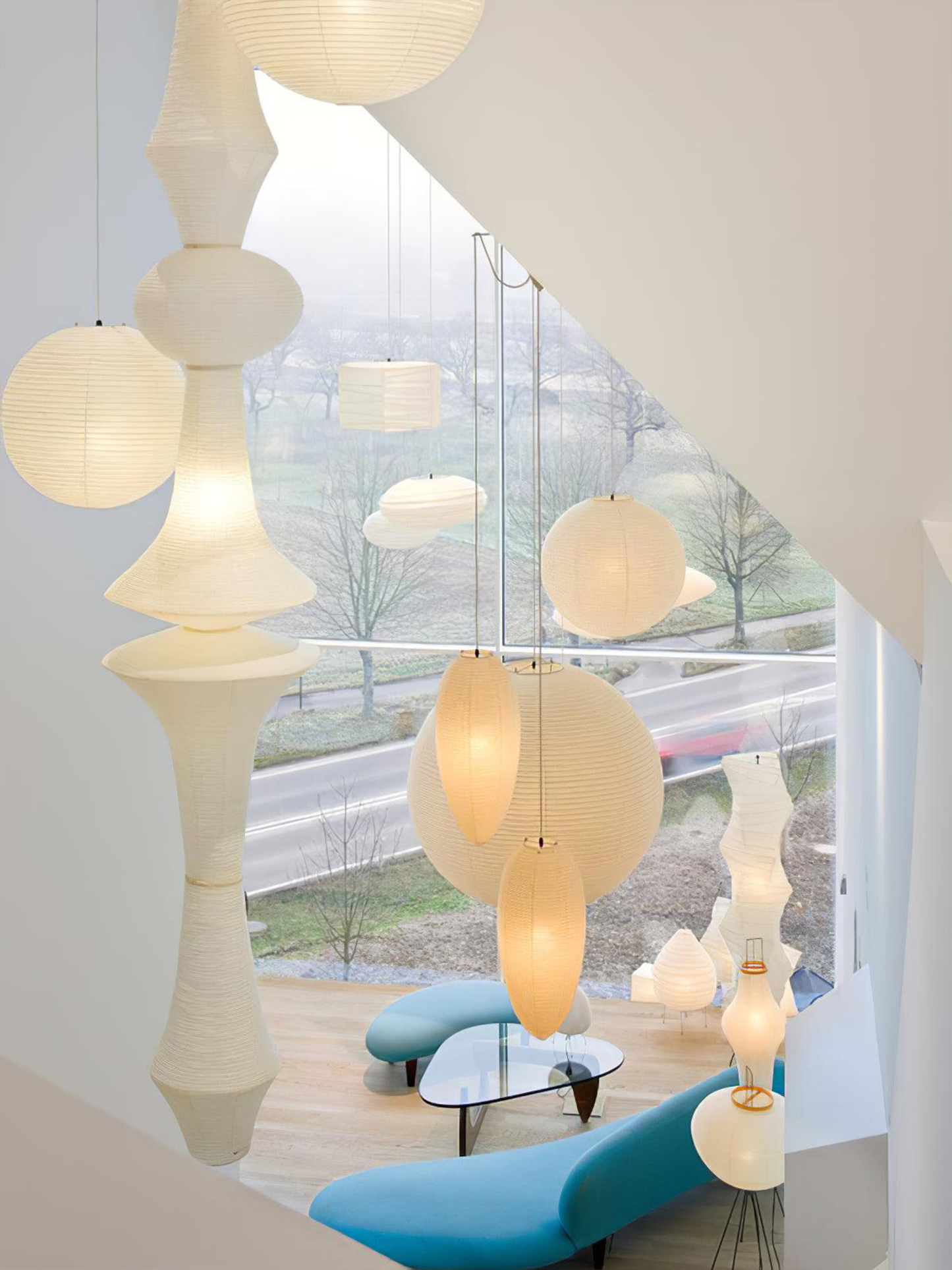 Rice Paper E Pendant Light-elegalight