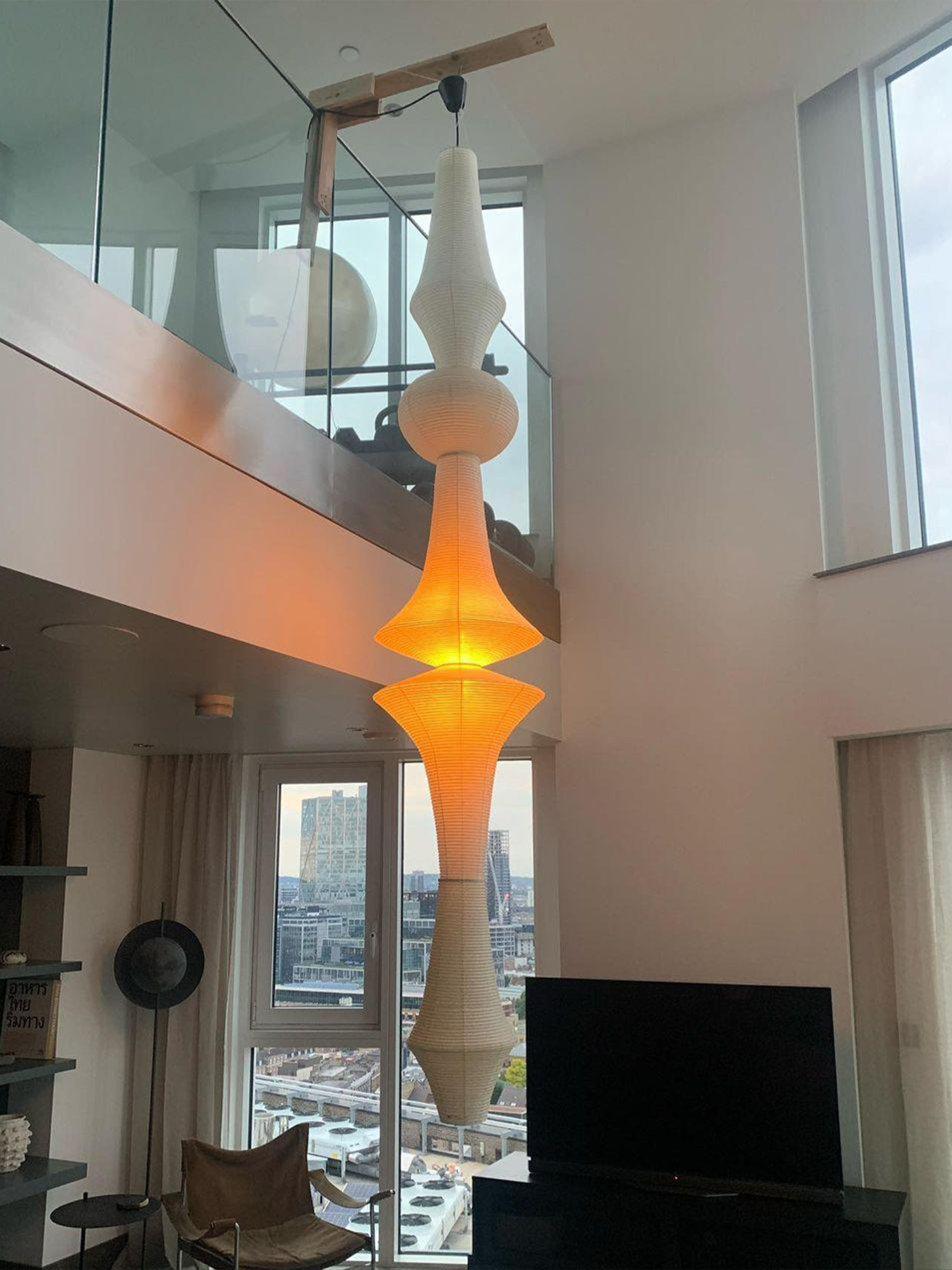 Rice Paper E Pendant Light-elegalight