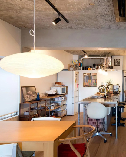 Saucer Washi Paper Pendant Light (Plug-in)