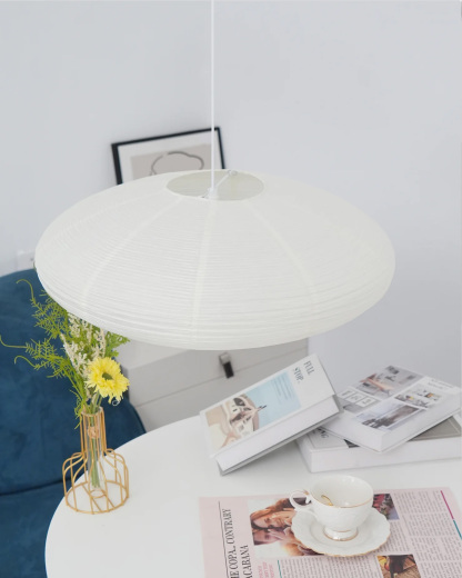 Saucer Washi Paper Pendant Light (Plug-in)