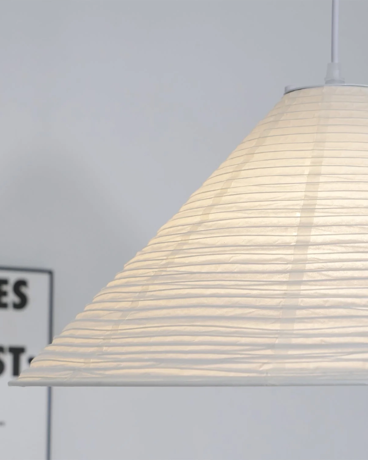Washi Paper Pyramid Pendant Lamp