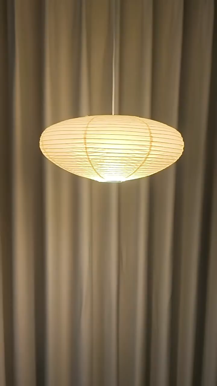 Saucer Shape Washi Paper Pendant Light