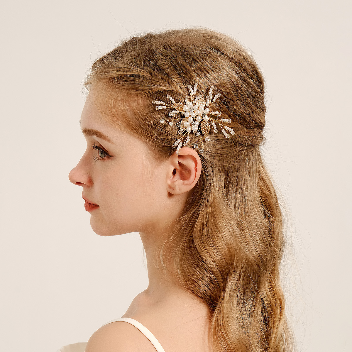 Handmade Retro Versatile Pearl Flower Hairpin
