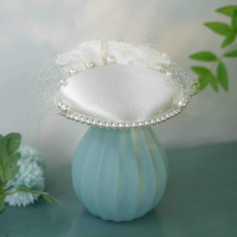 Women's French White Mesh Top Hat