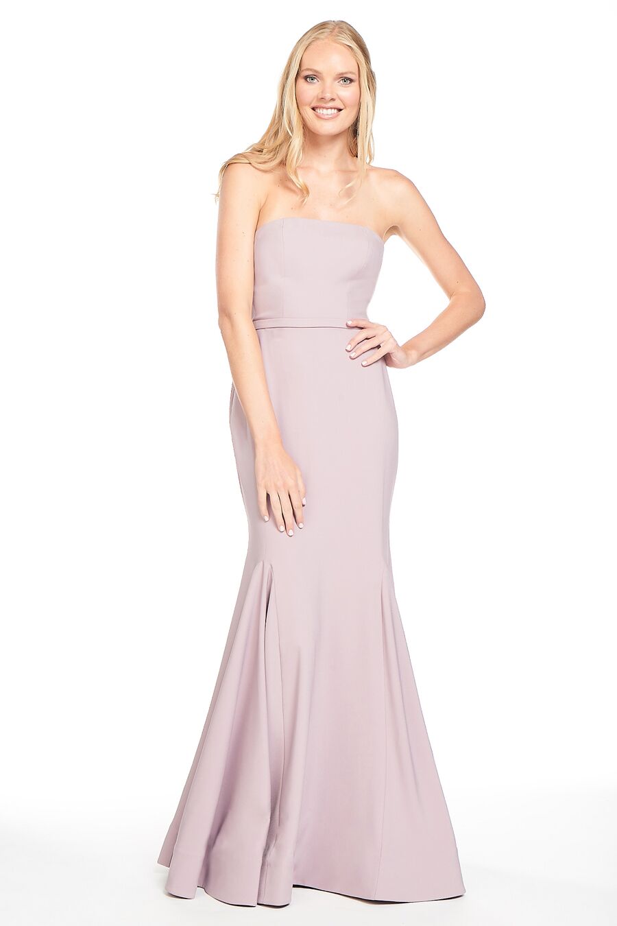 BARI JAY STYLE 2015 Strapless Stretch Crepe Gown