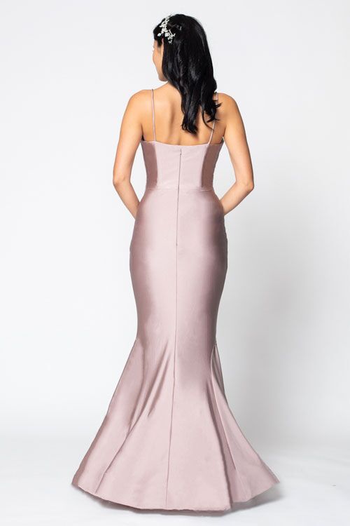 BARI JAY STYLE 2204 Mermaid V-Neck Lux Stretch Bridesmaid Dress
