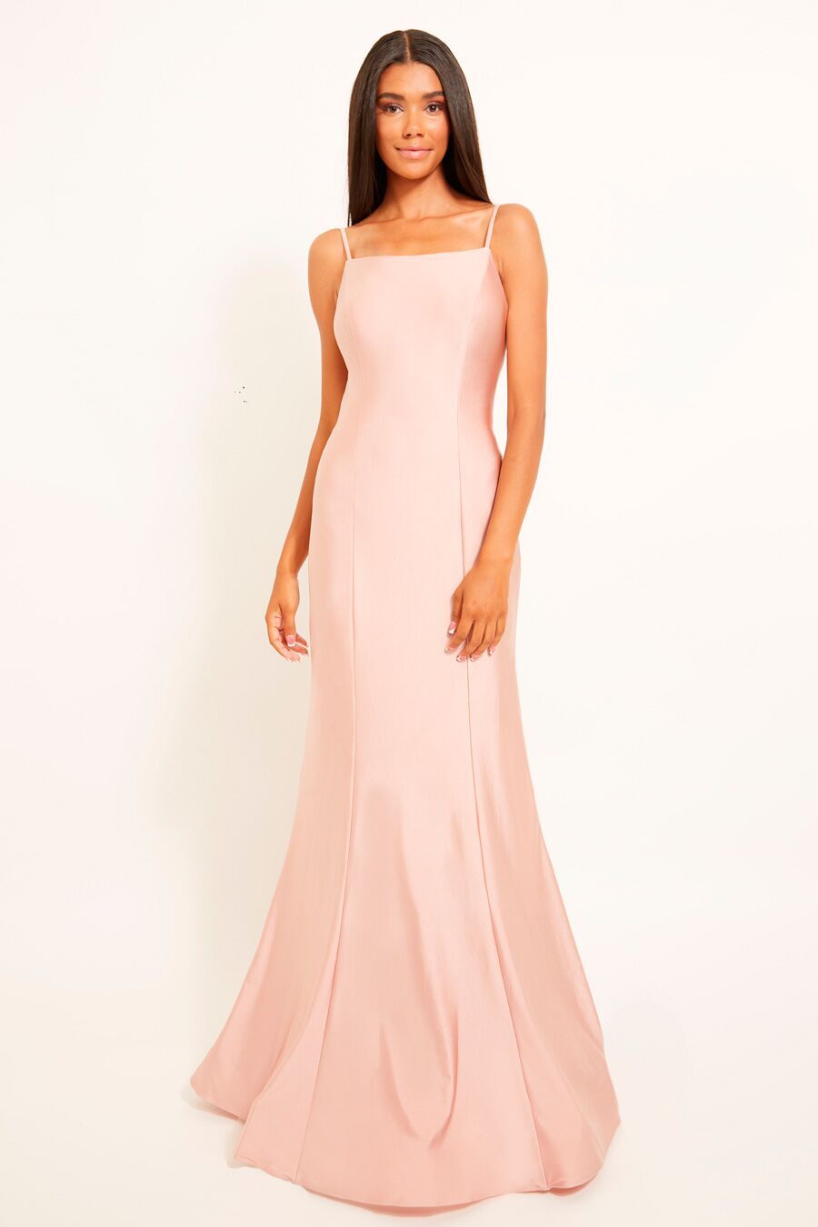 BARI JAY STYLE 2303 Mermaid Square Lux Stretch Bridesmaid Dress