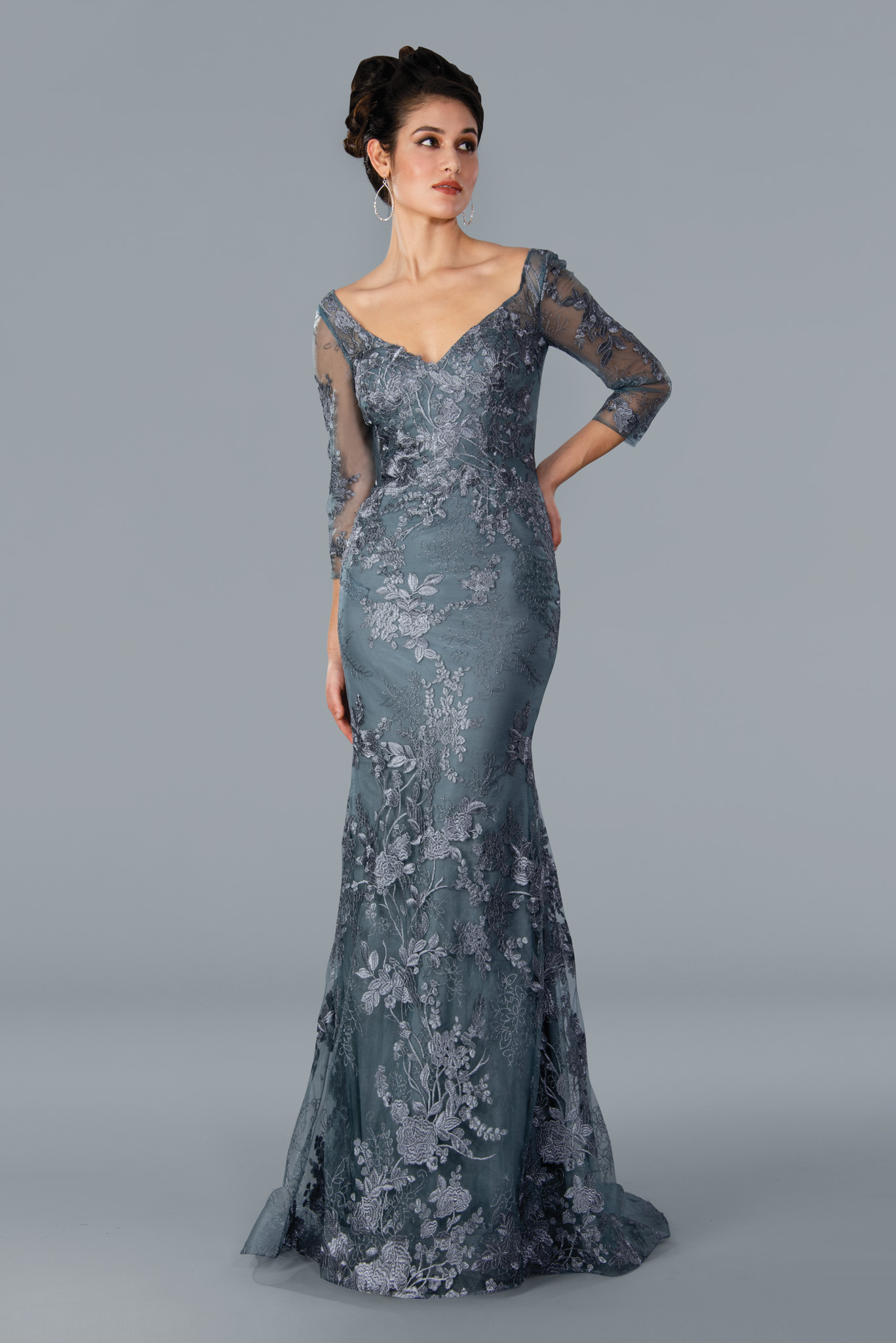 lace with long sleeve  mother of the bride  #22361