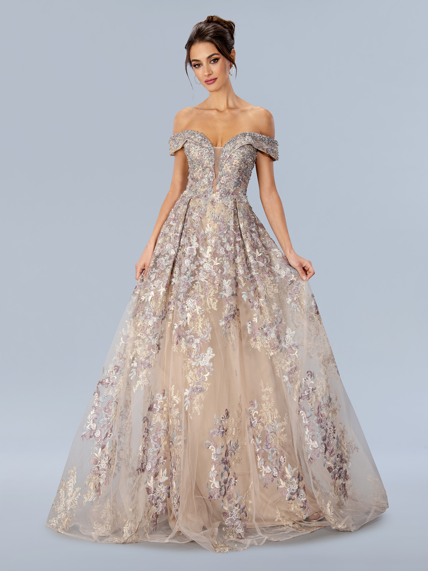 A-Line flower lace mother of the bride #24327