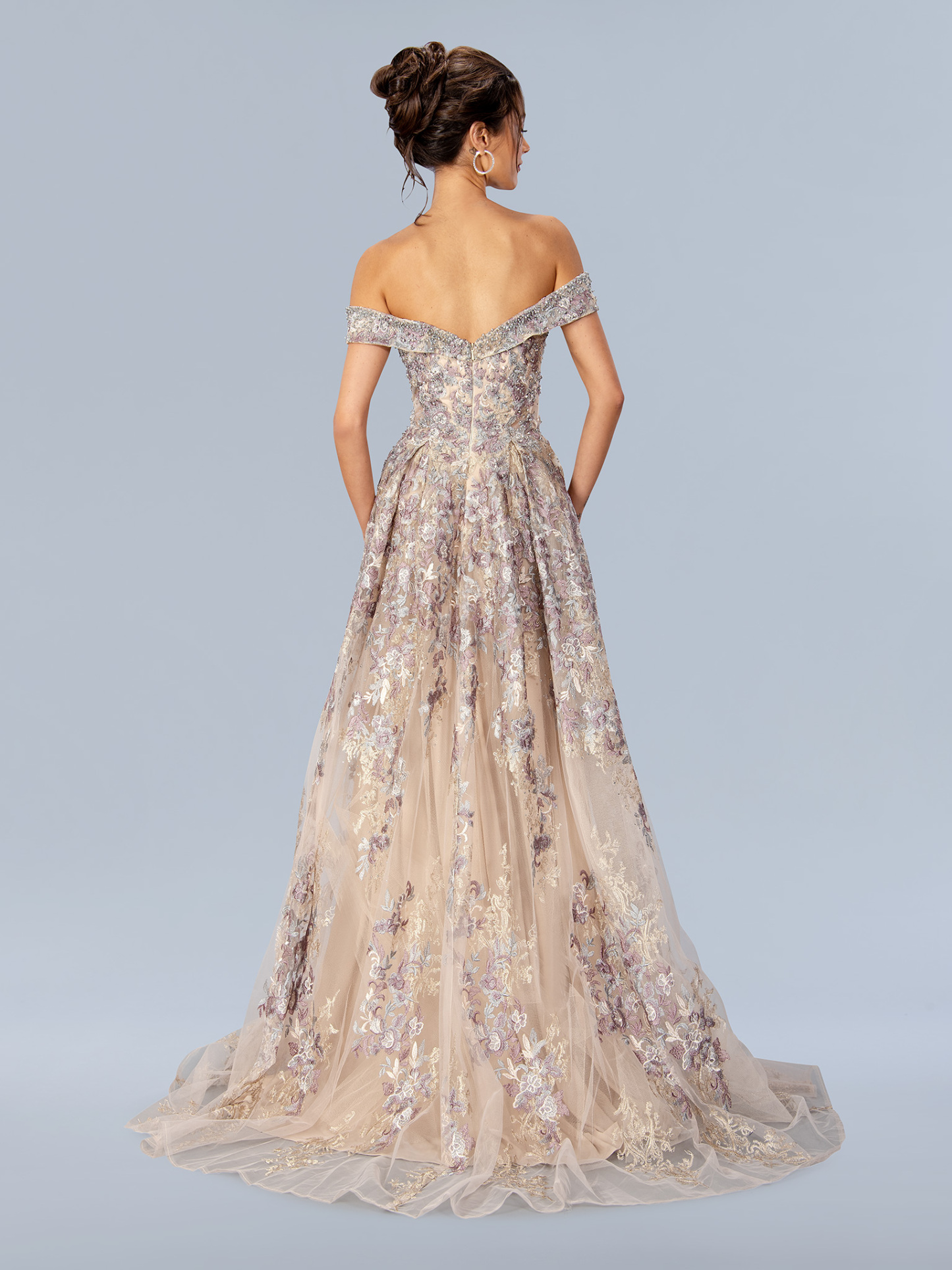 A-Line flower lace mother of the bride #24327